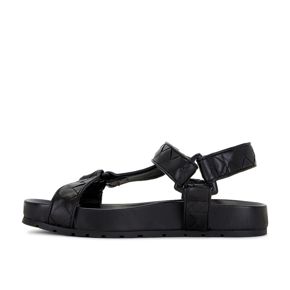 NEW Bottega Veneta Women's Black Intrecciato Trip Sandals - Picture 4 of 14